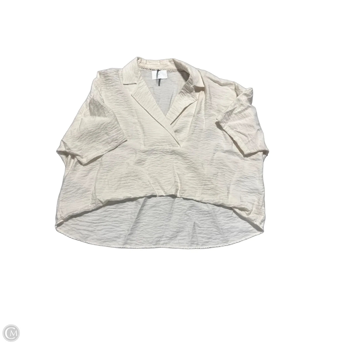Top Short Sleeve By Anthropologie In White, Size: S