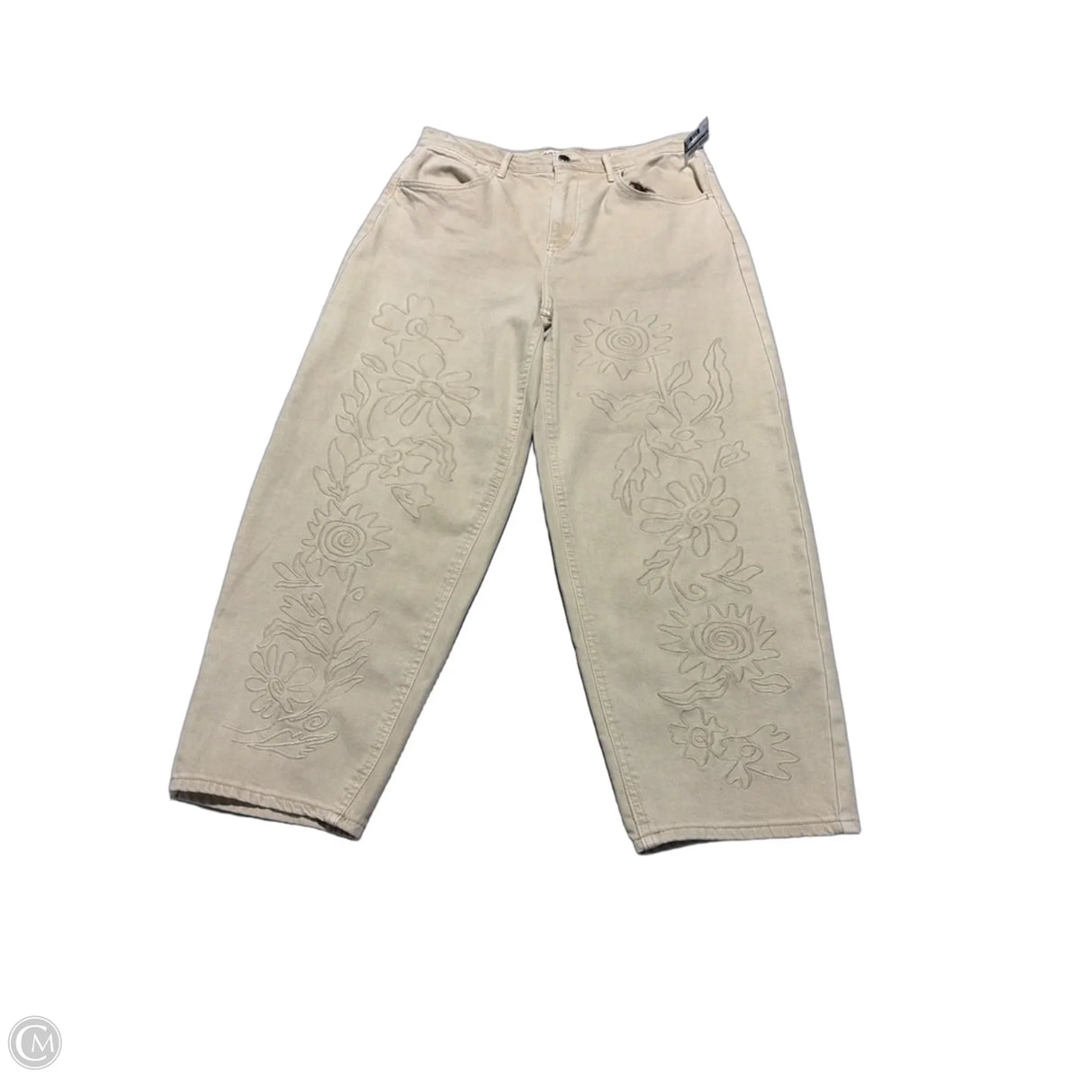 Jeans Straight By Oat In Tan, Size: 10