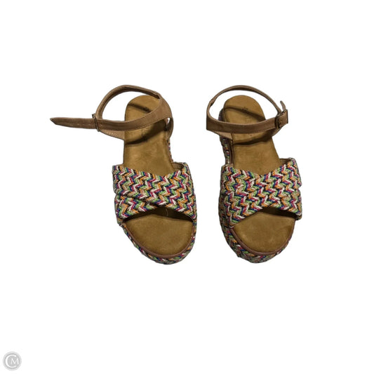 Sandals Heels Block By Spring Step In Brown, Size: 7.5