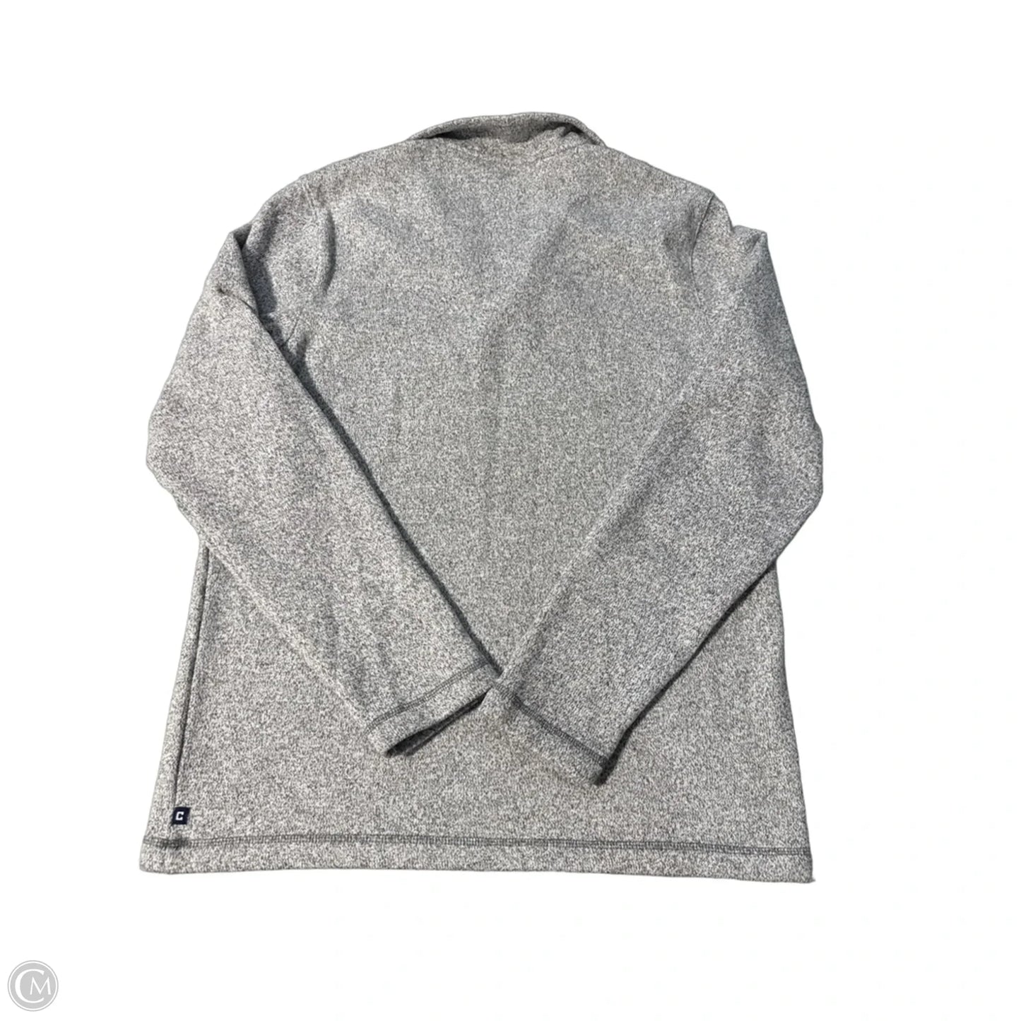 Sweater Cardigan By Chaps In Grey, Size: M