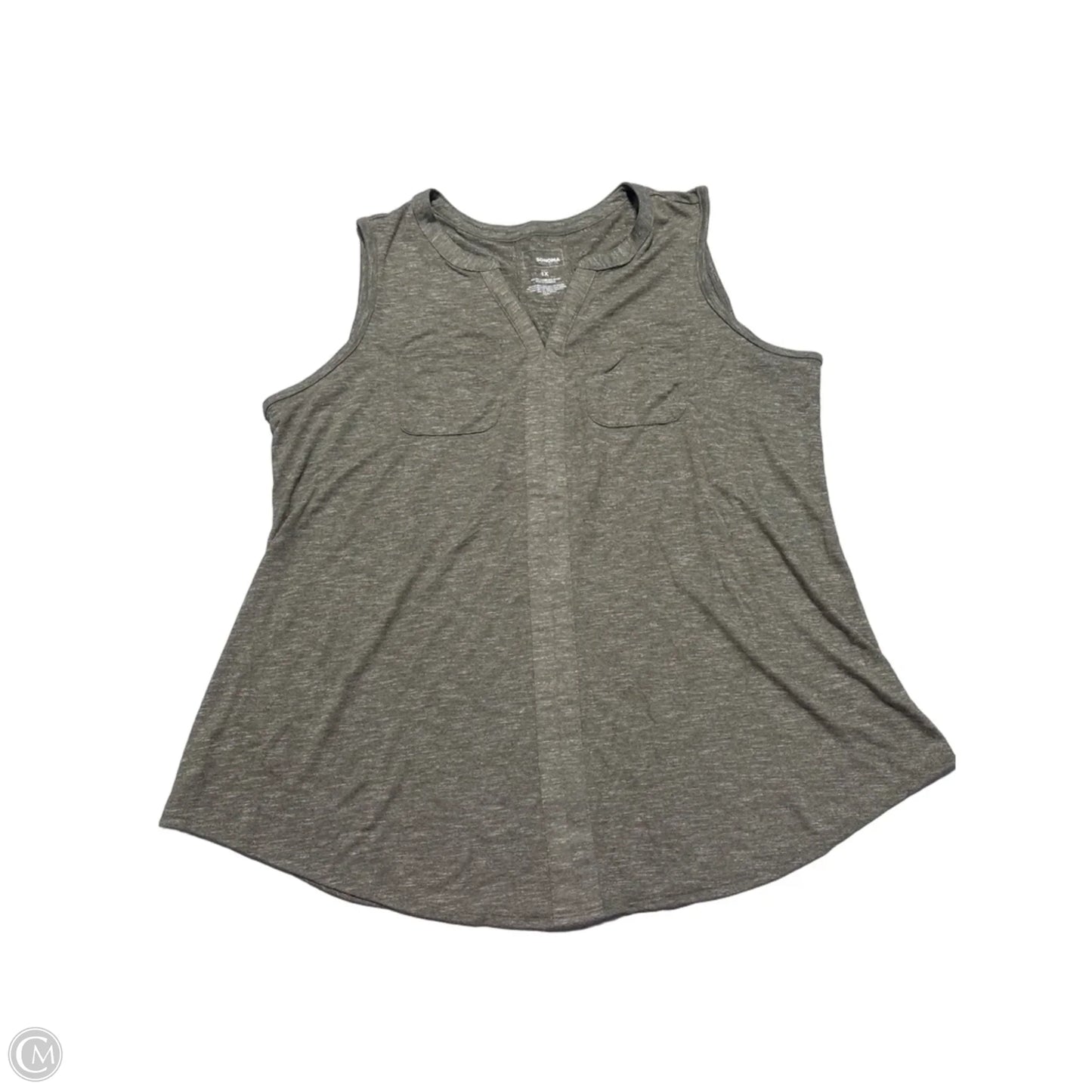 Tank Top By Sonoma In Green, Size: 1x