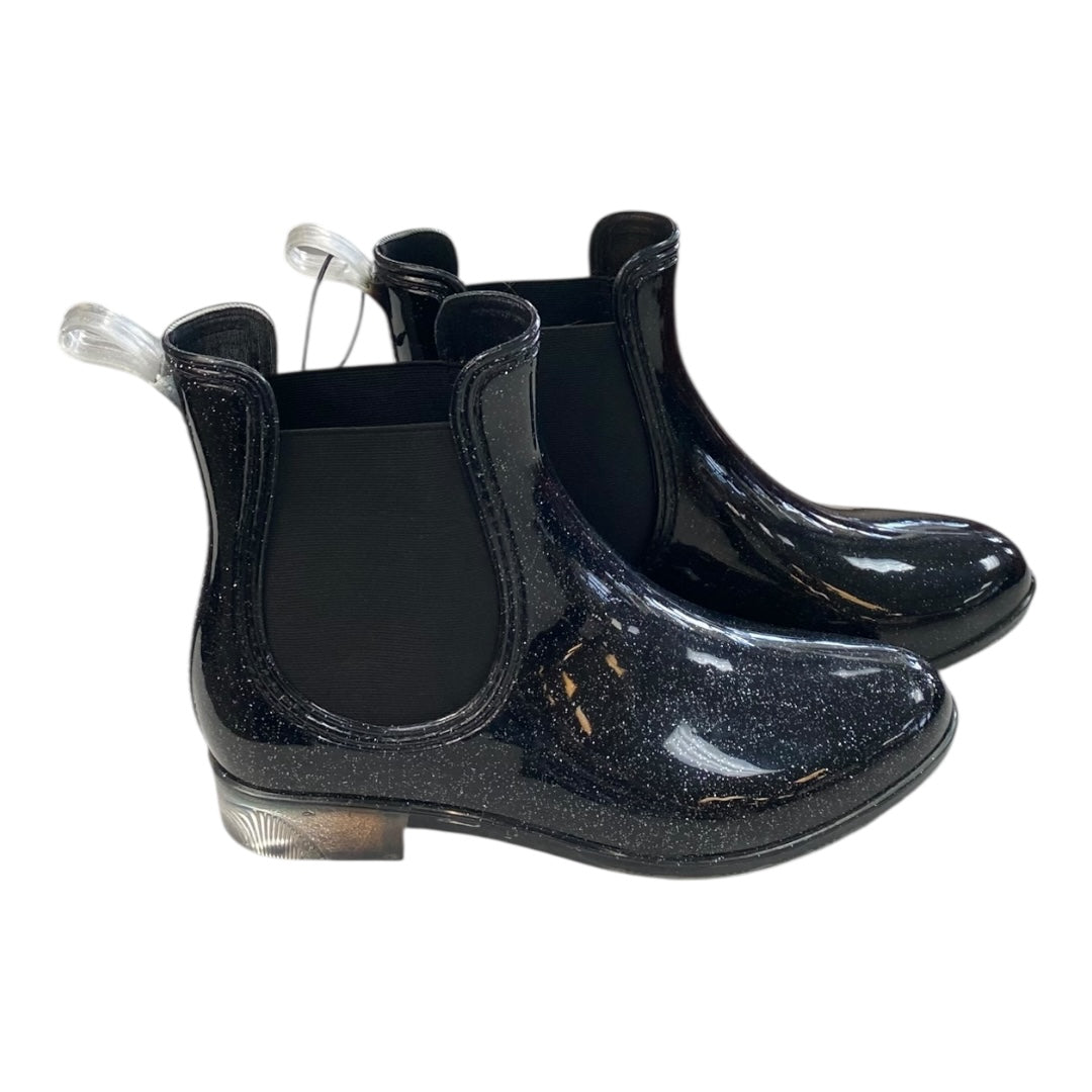 Boots Rain By Inc In Black, Size:7