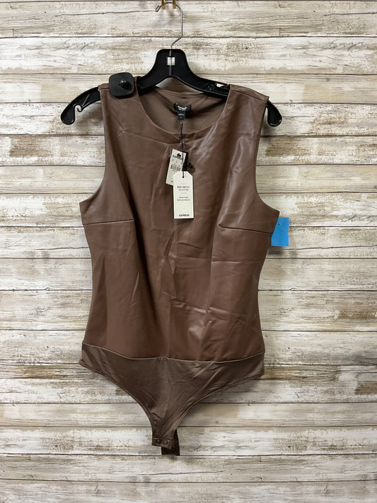 Bodysuit By Express In Brown, Size:L