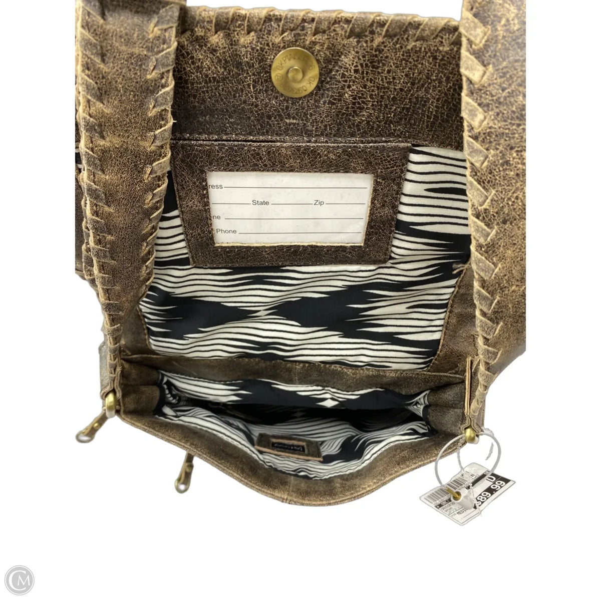 Crossbody Leather By Cmc, Size: Medium