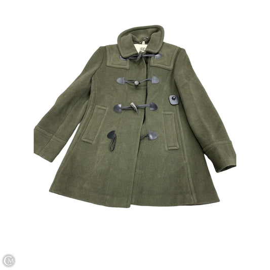 Coat Luxury Designer By Burberry In Green, Size: 4