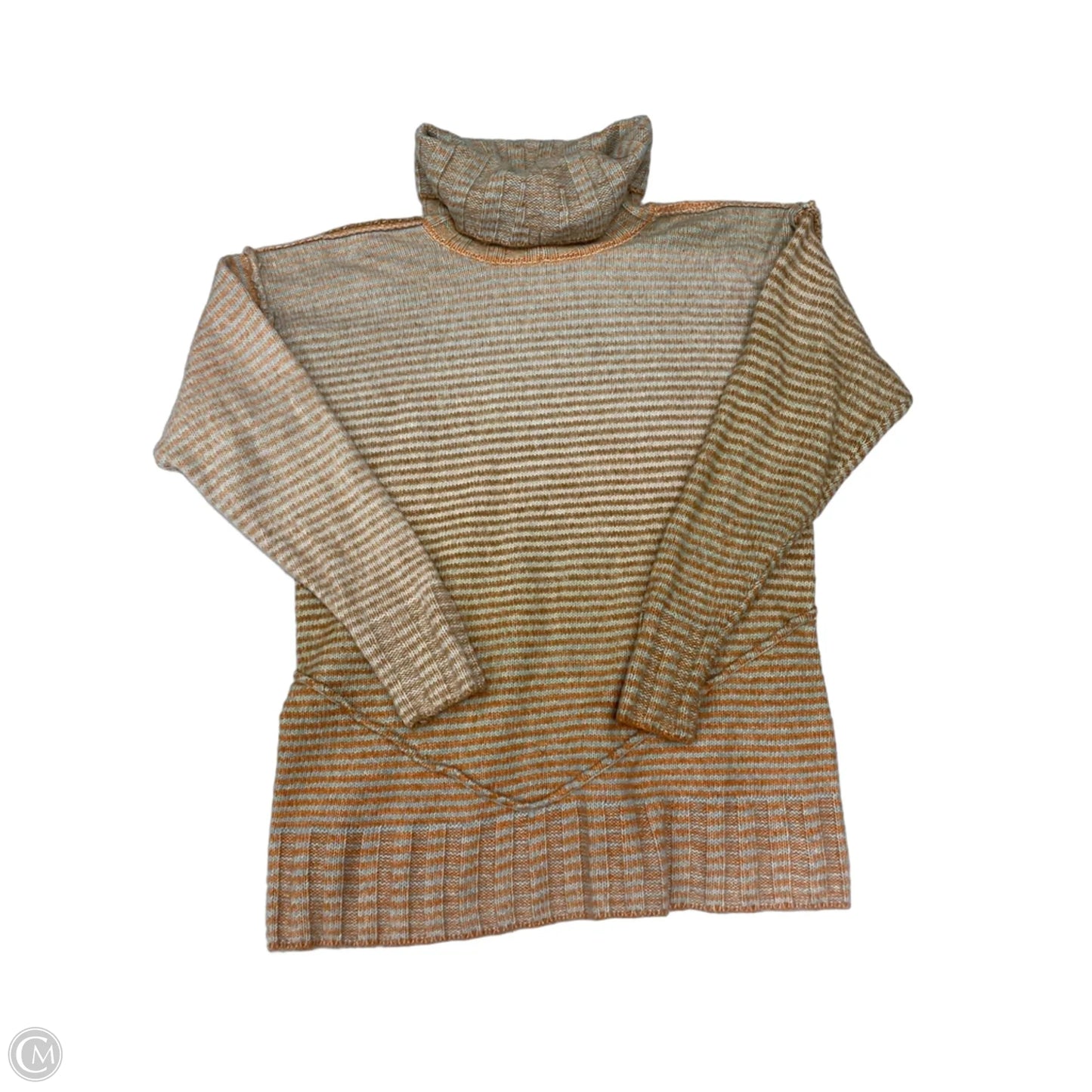 Sweater By Cabi In Orange & Tan, Size: S