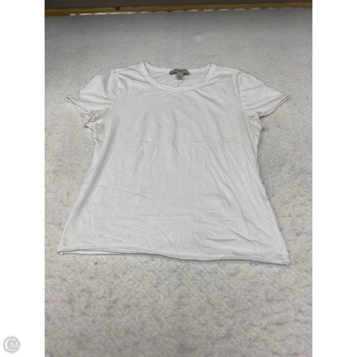 Top Short Sleeve Designer By All Saints In White, Size: M
