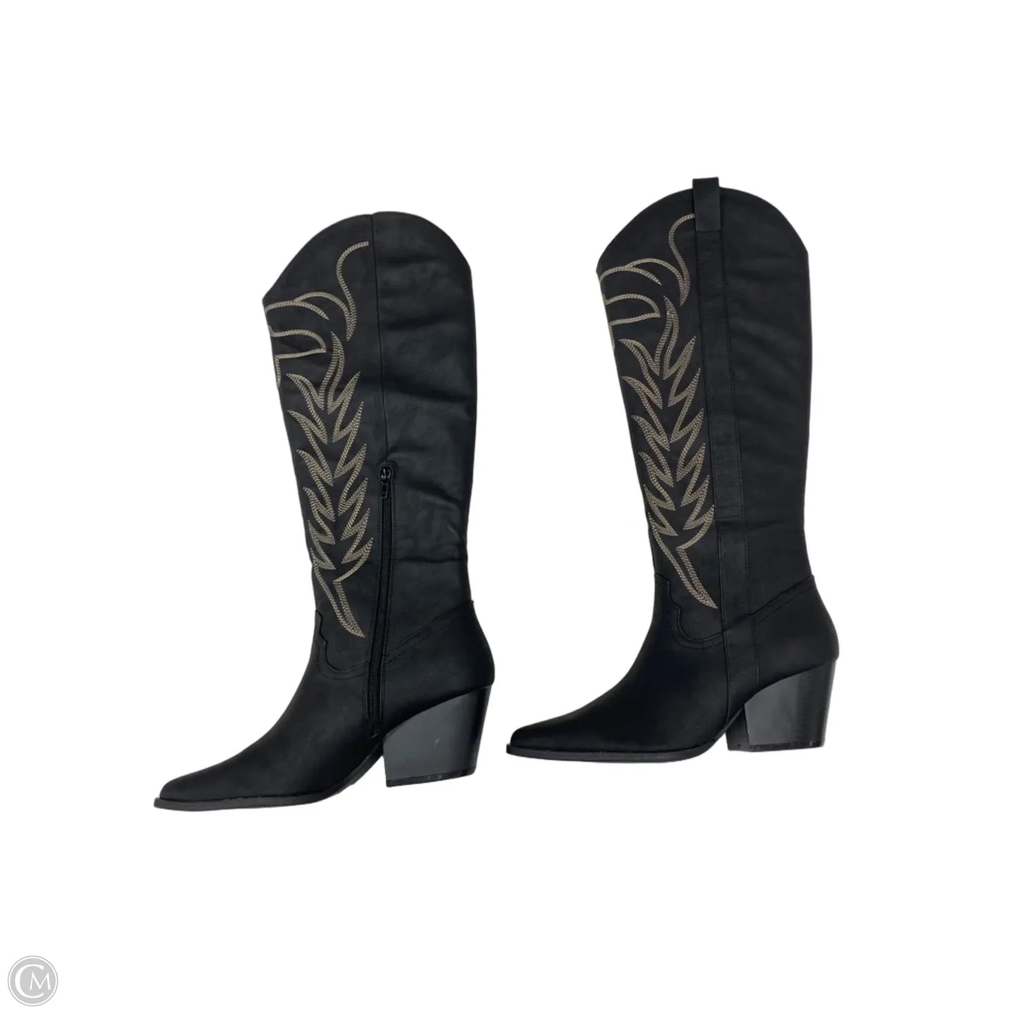 Boots Knee Heels By Qupid In Black, Size: 9