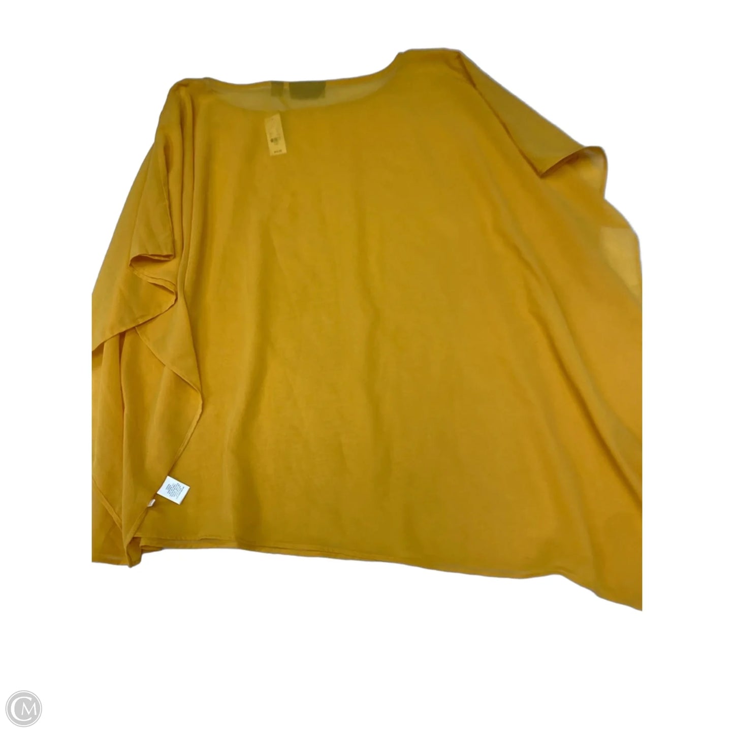 Blouse Short Sleeve By New York And Co In Yellow, Size: Xl
