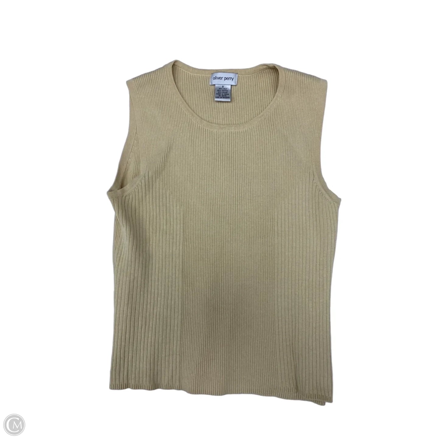 Top Sleeveless By Oliver Perry In Beige, Size: S