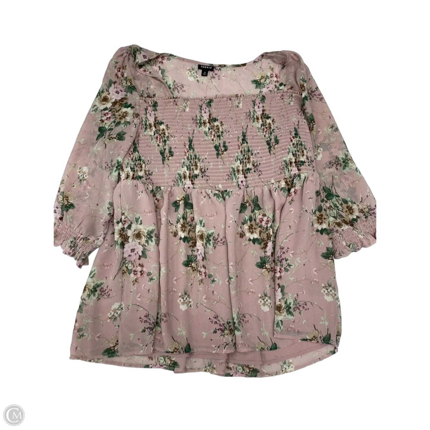 Top Long Sleeve By Torrid In Mauve, Size: 3x