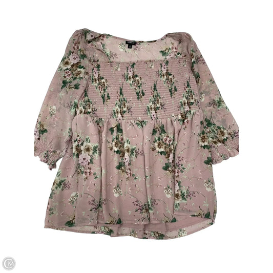Top Long Sleeve By Torrid In Mauve, Size: 3x
