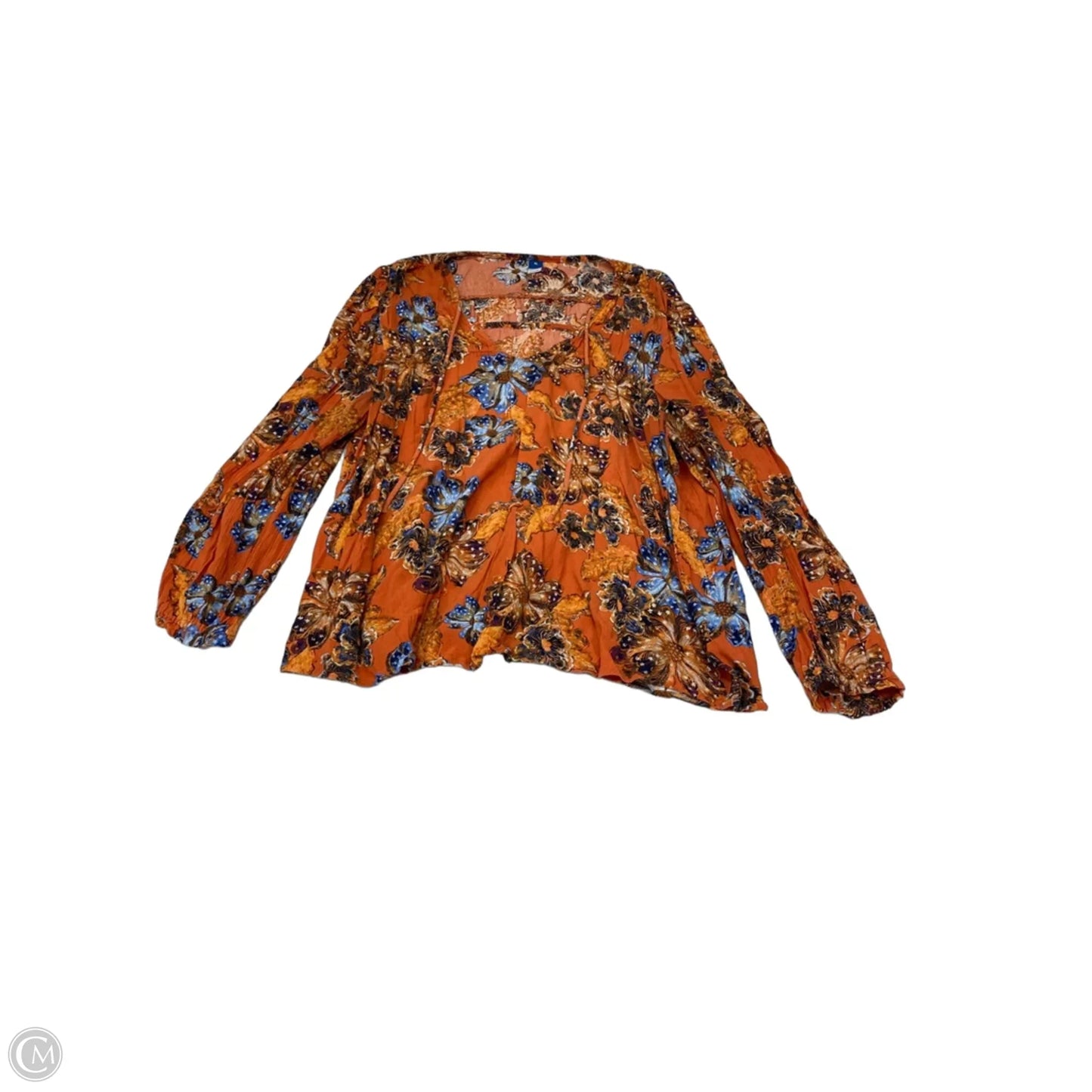 Top Long Sleeve By Old Navy In Blue & Orange, Size: Xl