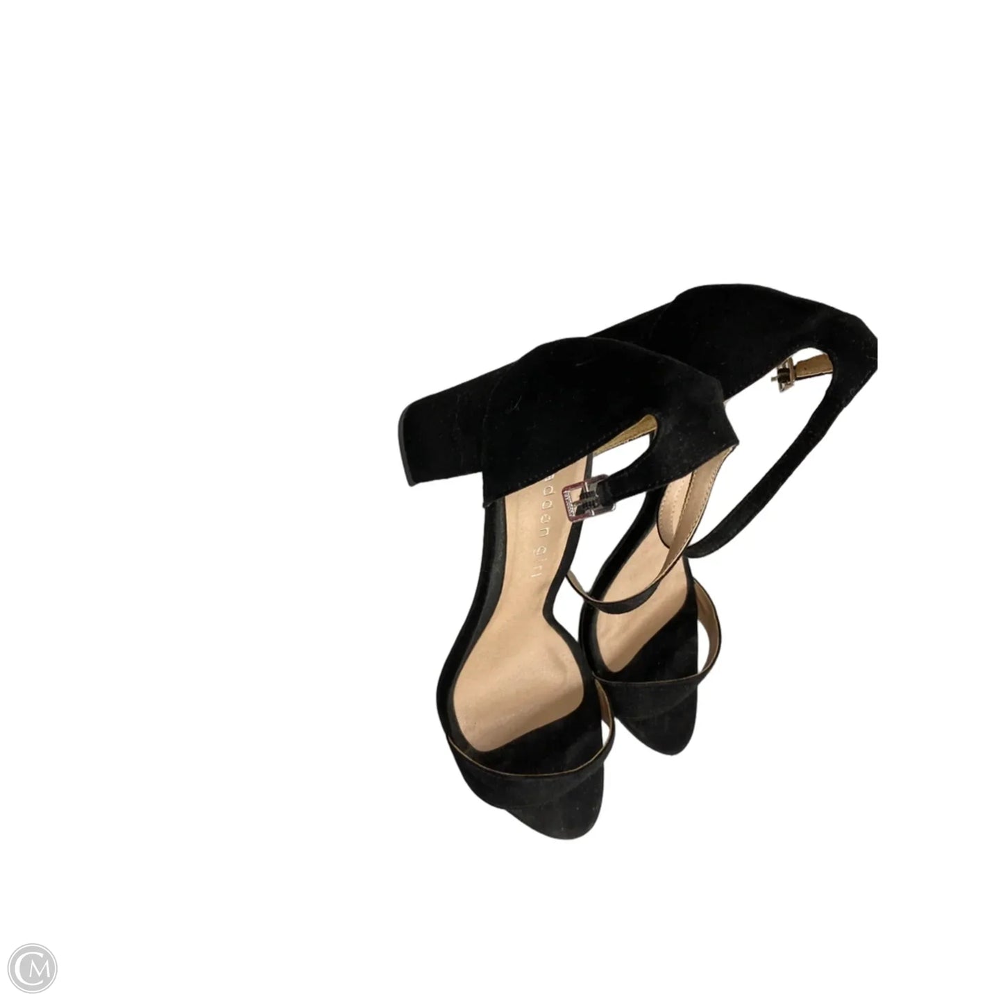 Sandals Heels Block By Steve Madden In Black, Size: 9