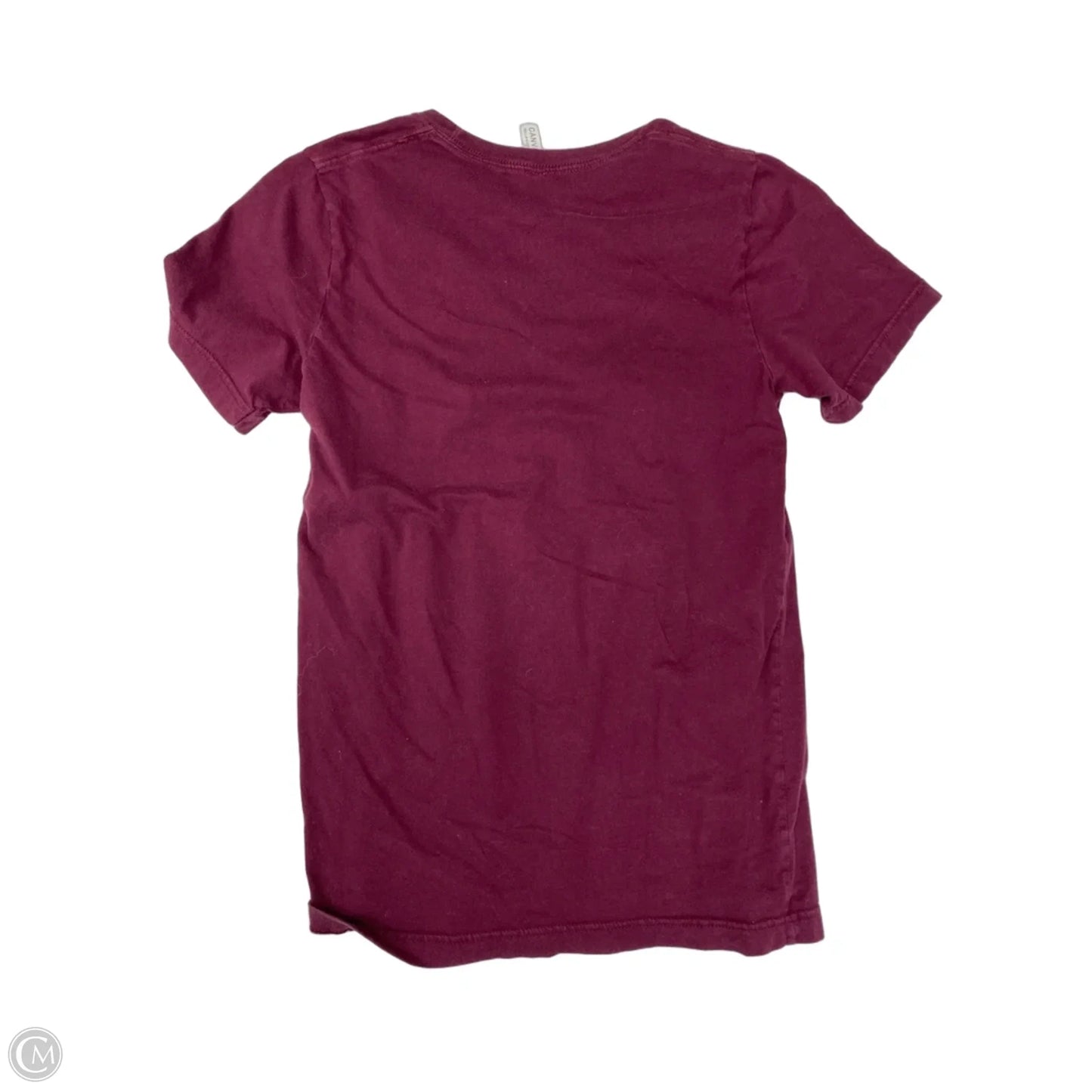 Top Short Sleeve By Bella + Canvas In Maroon, Size: S