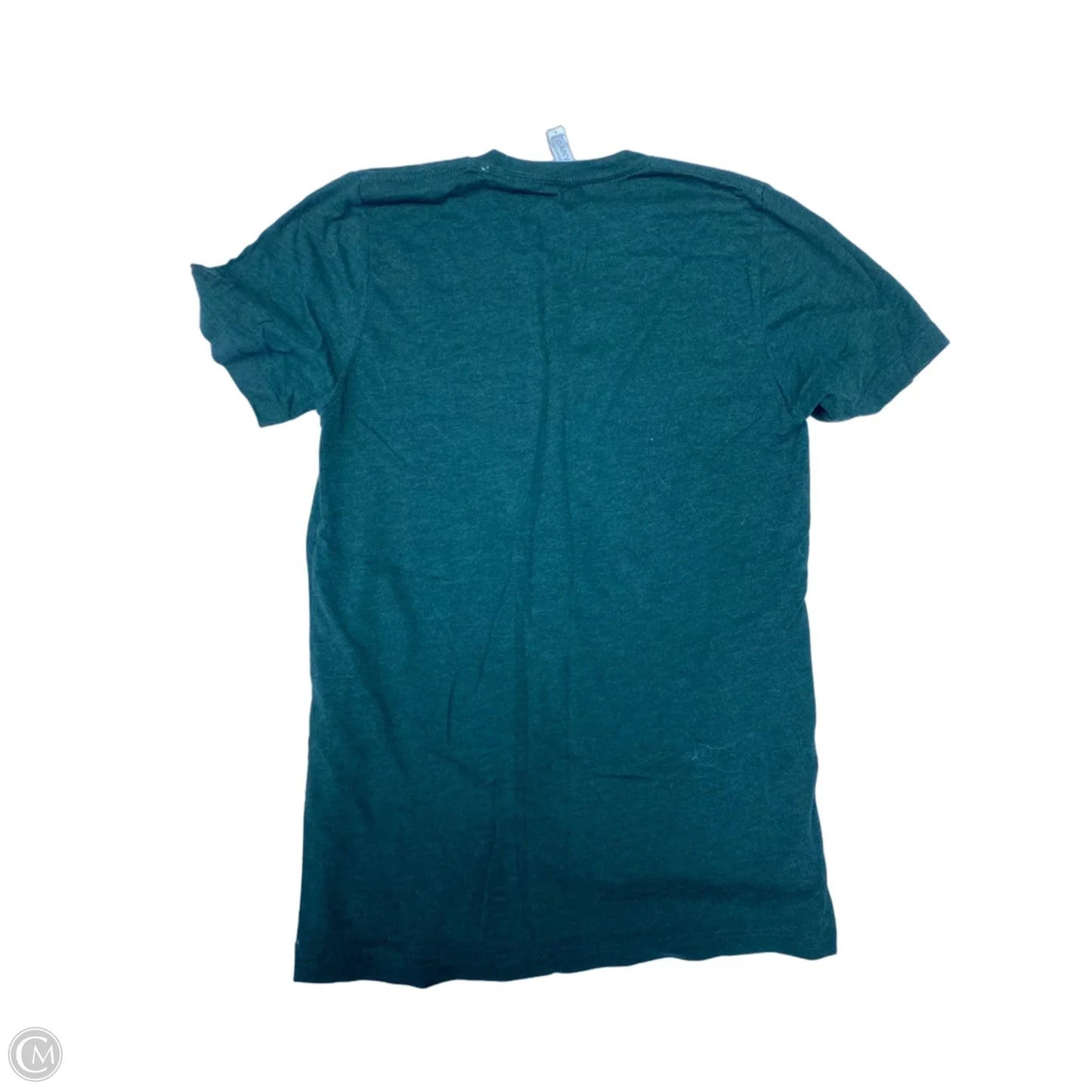 Top Short Sleeve By Bella + Canvas In Green, Size: S