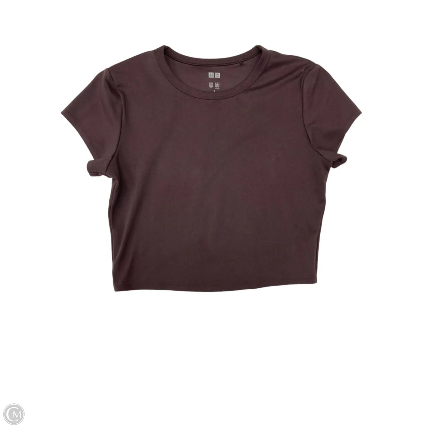 Top Short Sleeve Basic By Uniqlo In Brown, Size: S