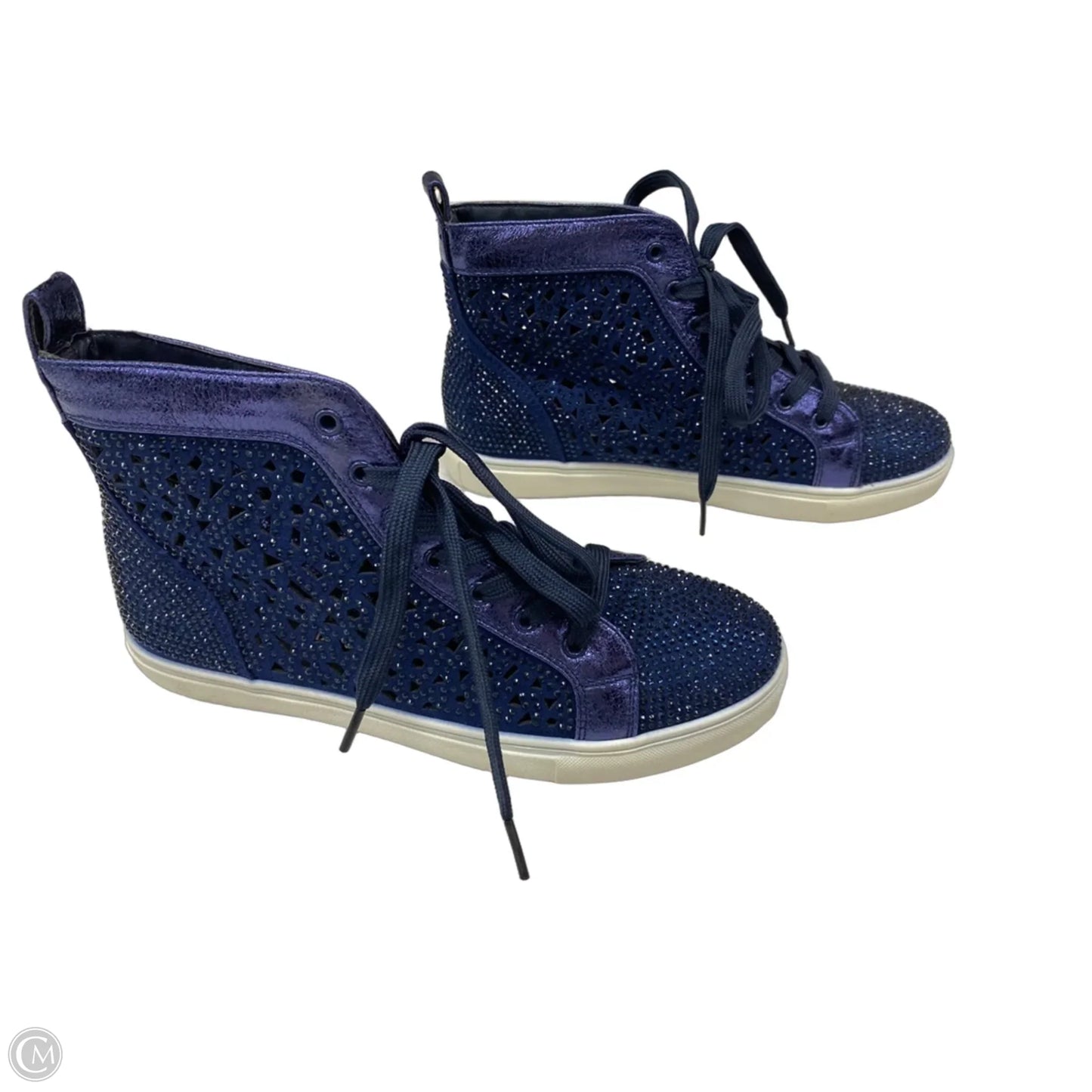 Shoes Sneakers By Clothes Mentor In Navy, Size: 8.5