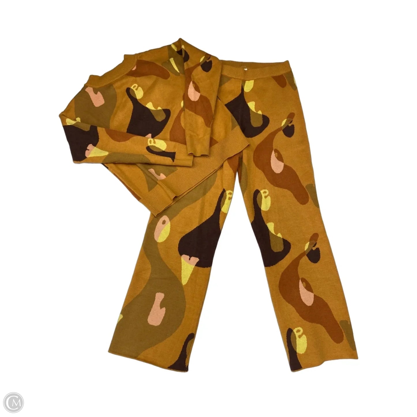 Pants Set 2pc By Clothes Mentor In Brown & Tan, Size: Xs