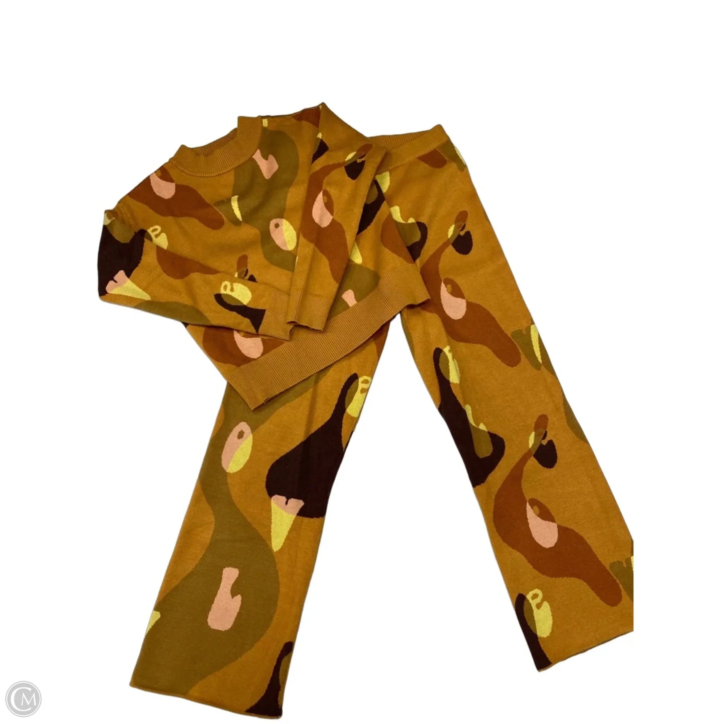Pants Set 2pc By Clothes Mentor In Brown & Tan, Size: Xs