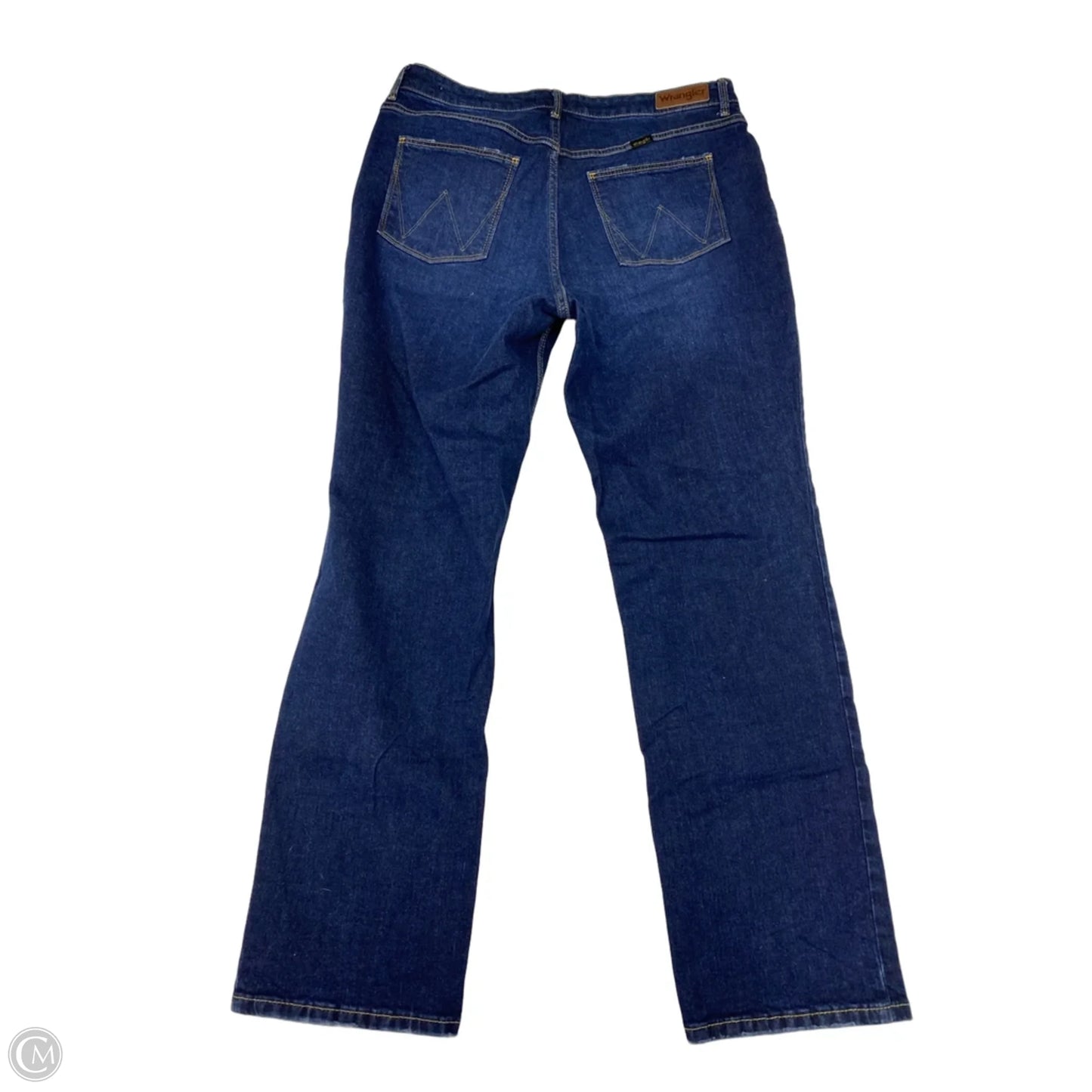 Jeans Straight By Wrangler In Blue Denim, Size: 14