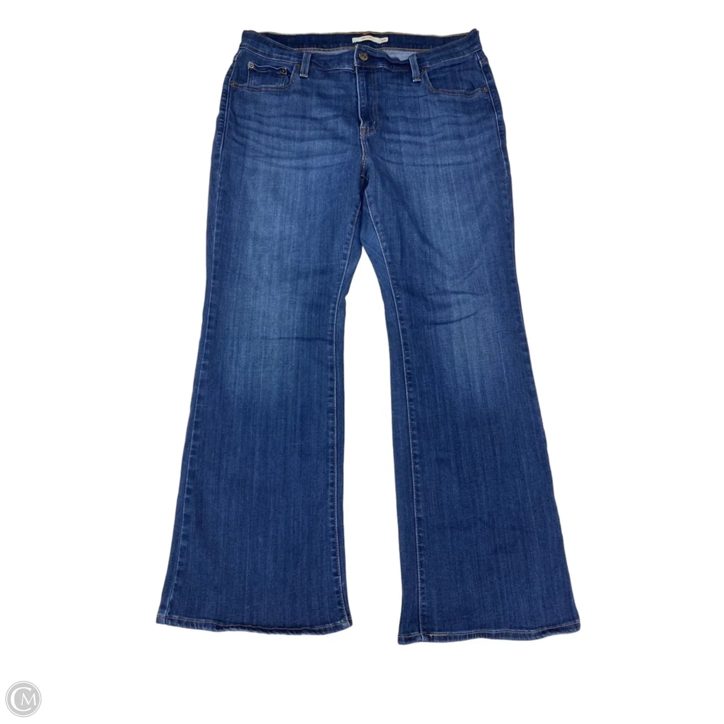 Jeans Flared By Levis In Blue Denim, Size: 18