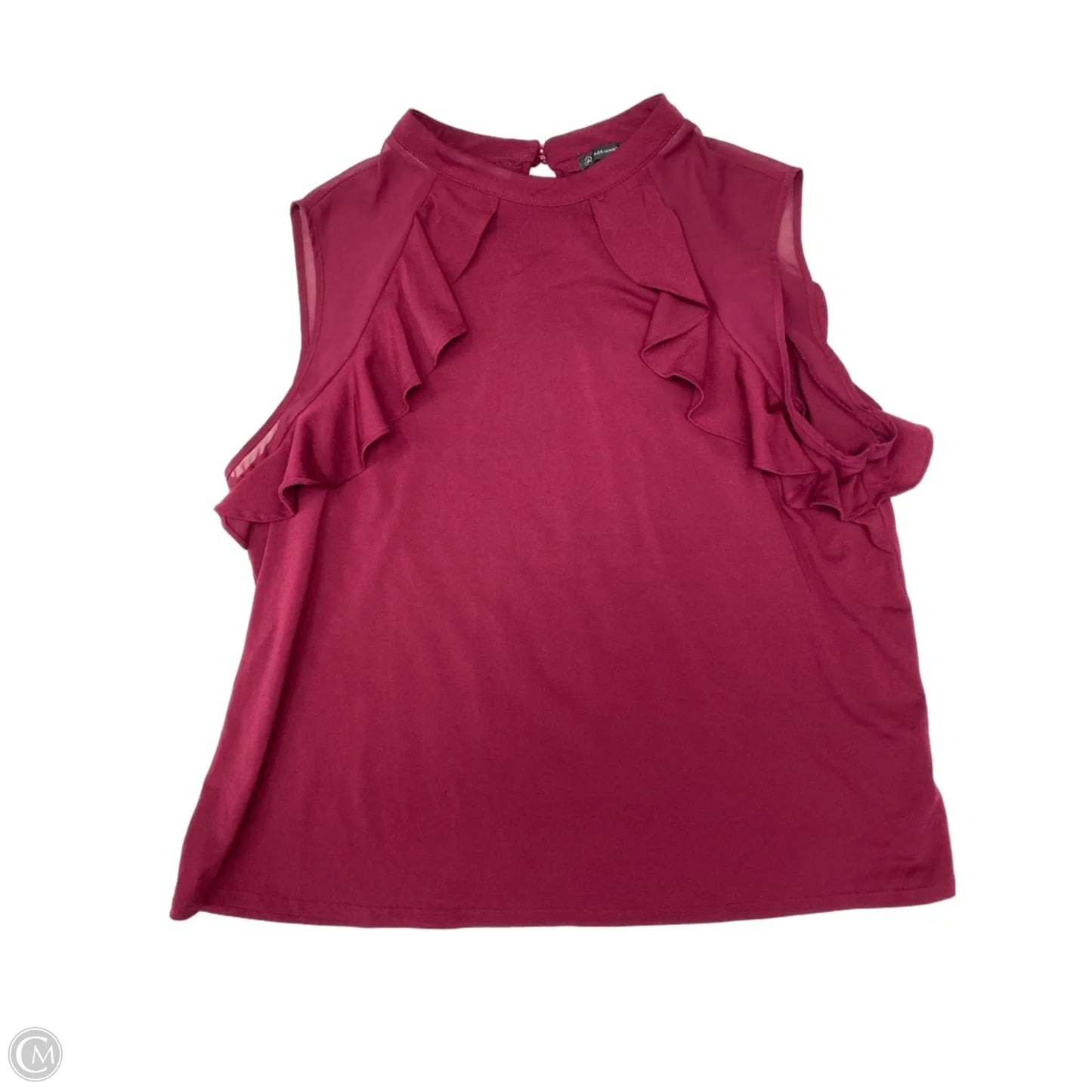 Blouse Sleeveless By Adrianna Papell In Maroon, Size: Xl