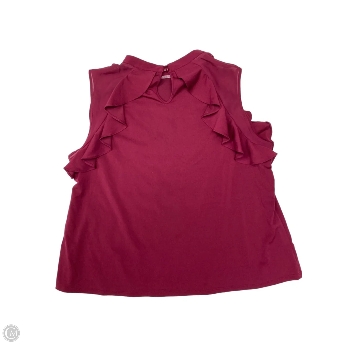 Blouse Sleeveless By Adrianna Papell In Maroon, Size: Xl