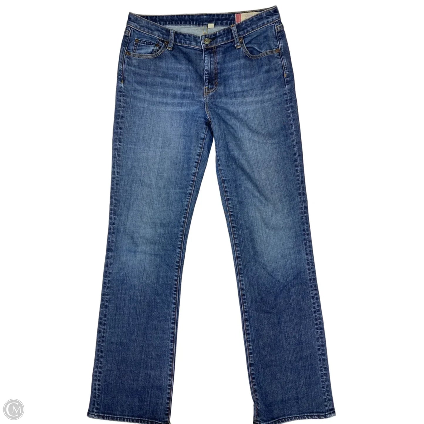 Jeans Straight By Gap In Blue Denim, Size: 10