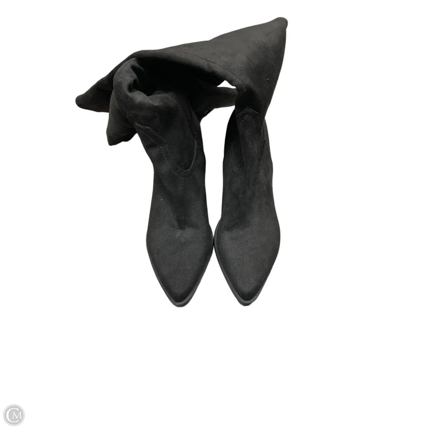 Boots Mid-calf Heels By Clothes Mentor In Black, Size: 7.5