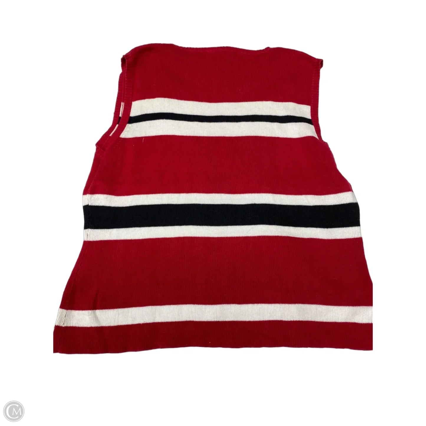 Top Sleeveless By Clothes Mentor In Red & White, Size: M