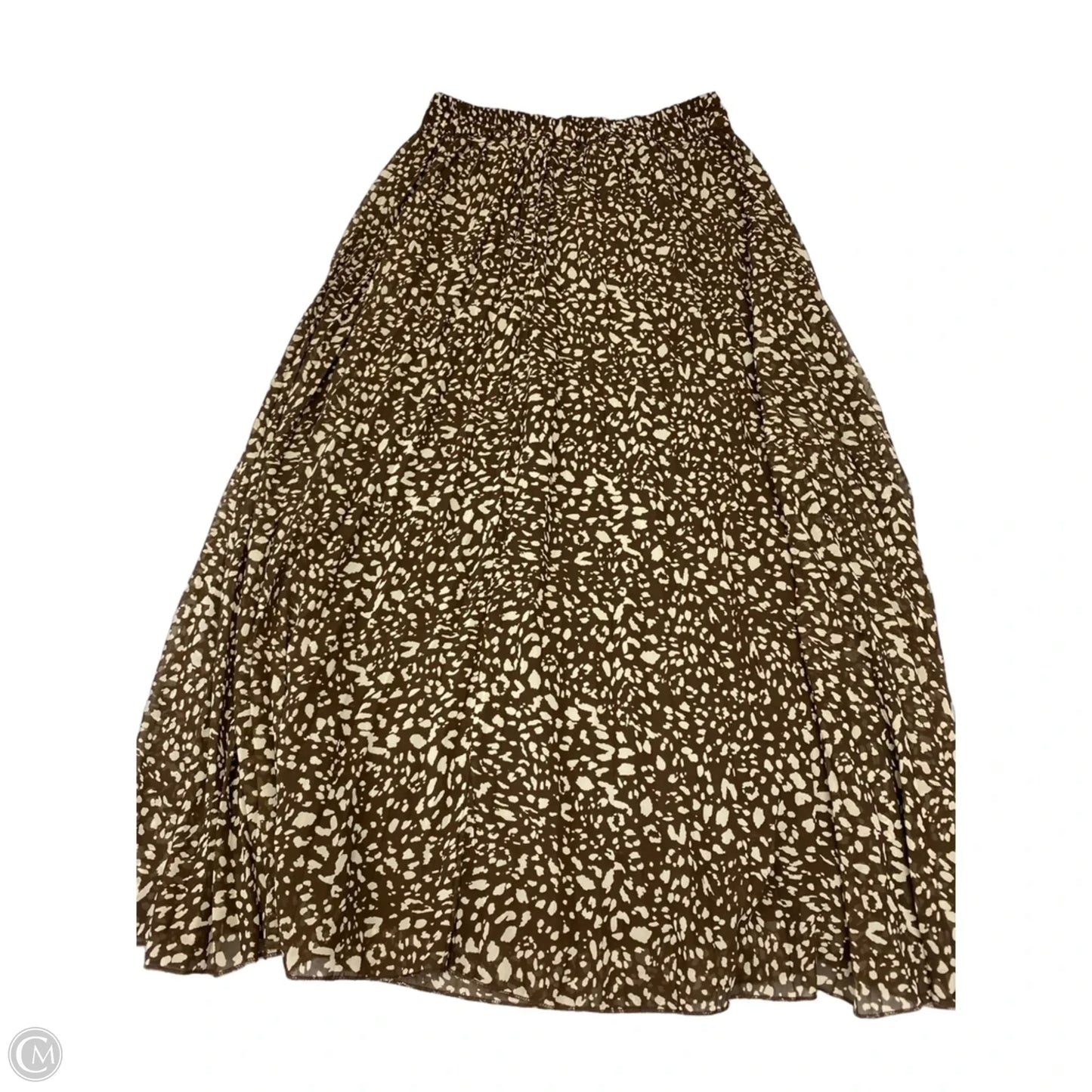 Skirt Maxi By Japna In Brown & Cream, Size: S