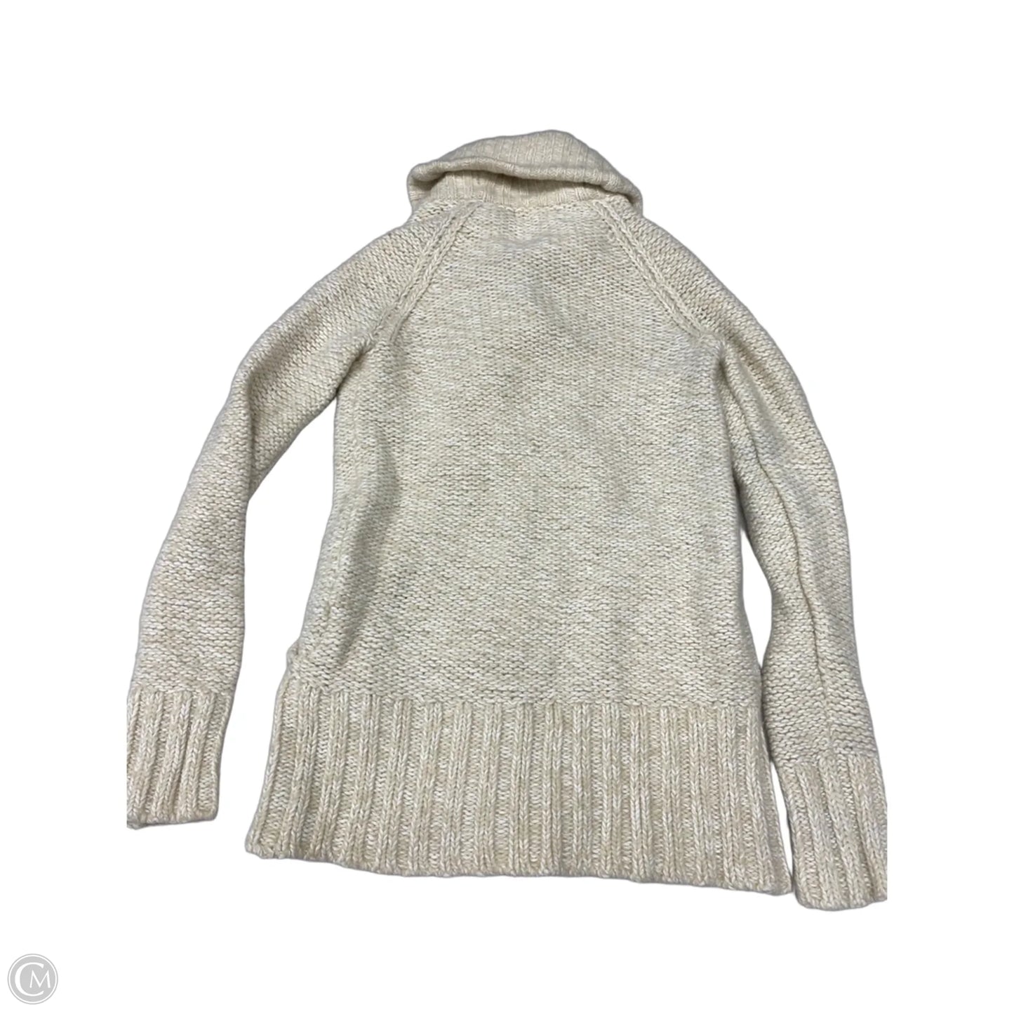 Sweater Cardigan By Gap In Ivory, Size: S