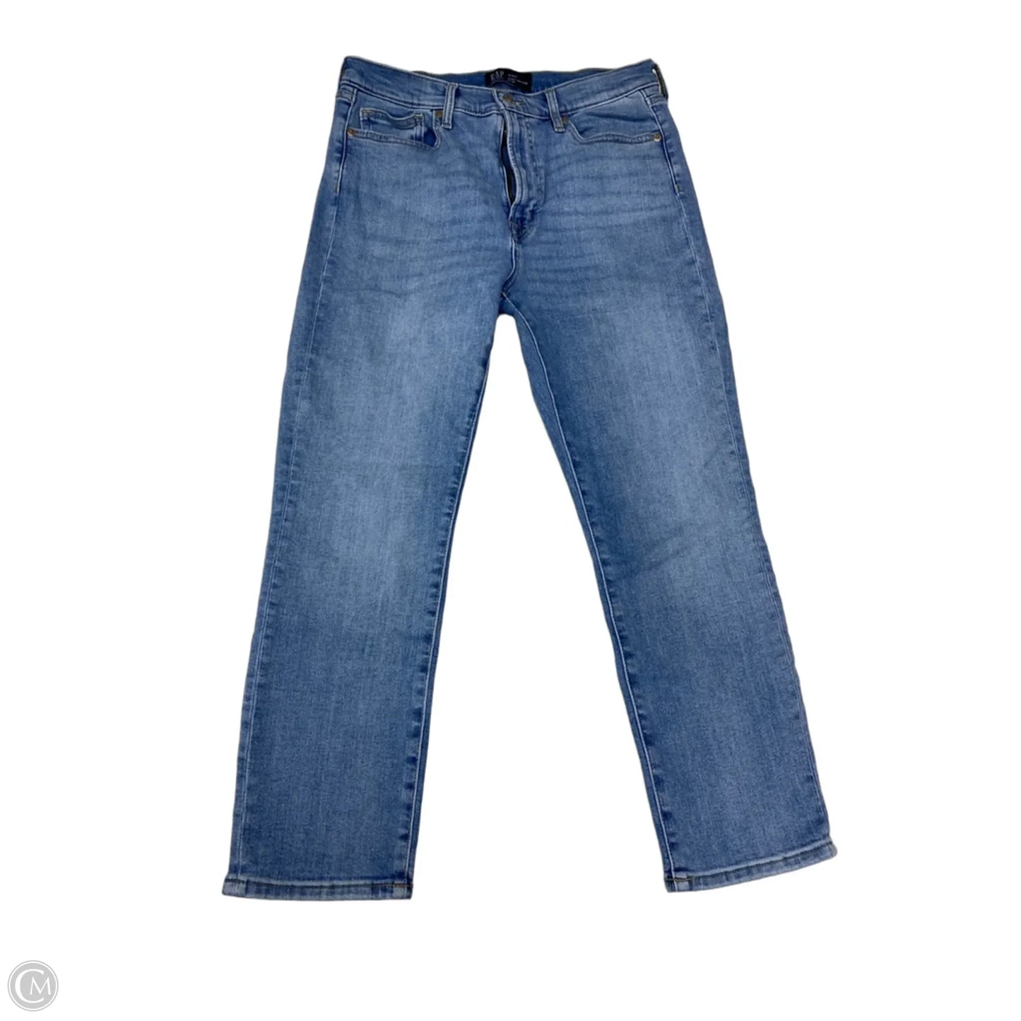Jeans Straight By Gap In Blue Denim, Size: 10