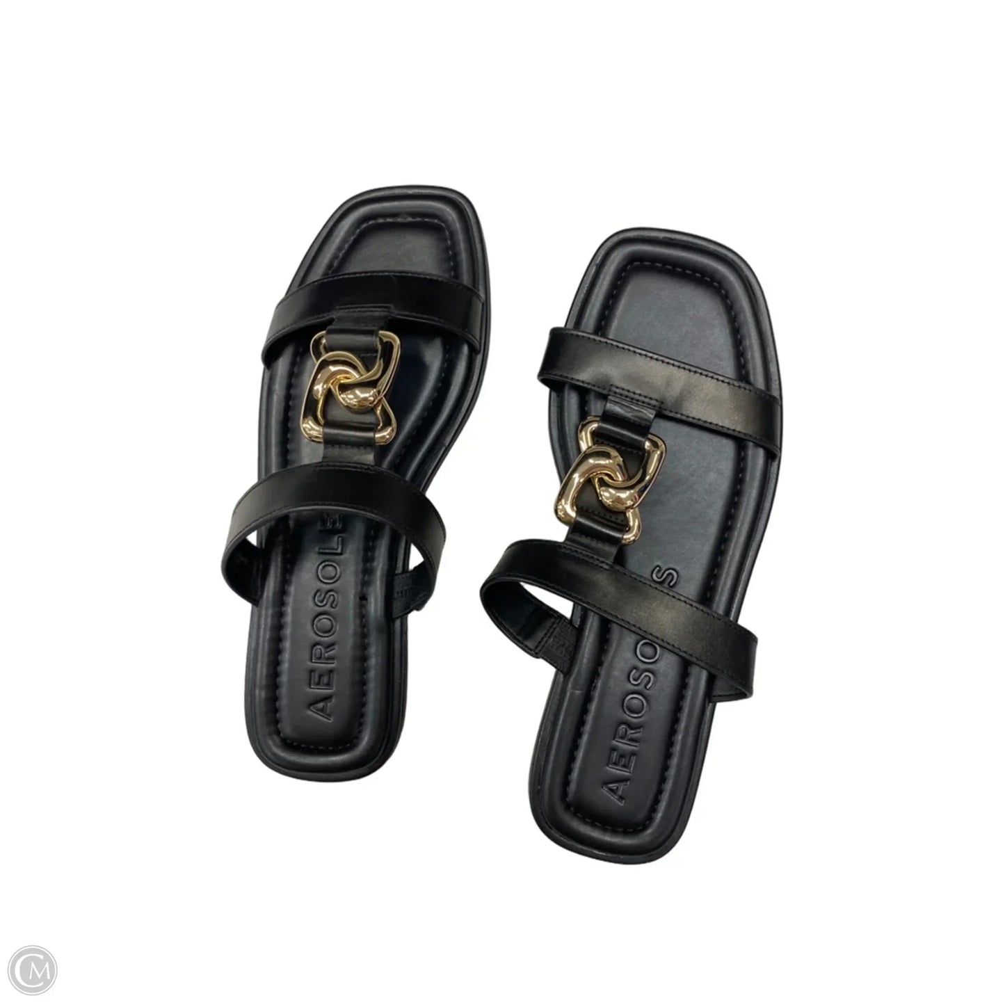 Sandals Flats By Aerosoles In Black, Size: 9.5