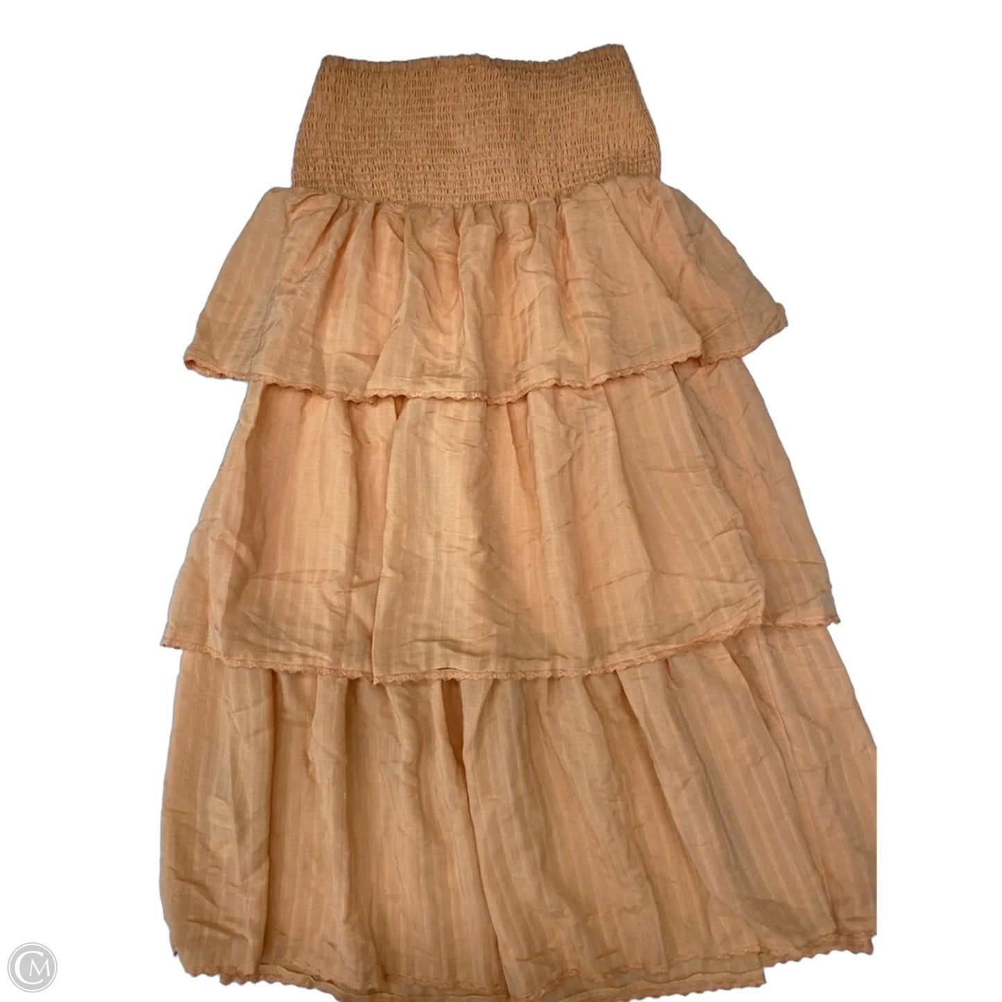 Dress Casual Midi By Cme In Peach, Size: M
