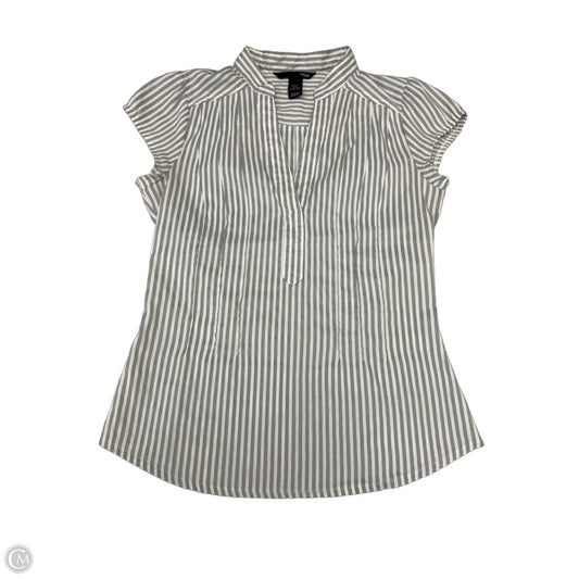Top Short Sleeve By H&m In Striped Pattern, Size: Xs