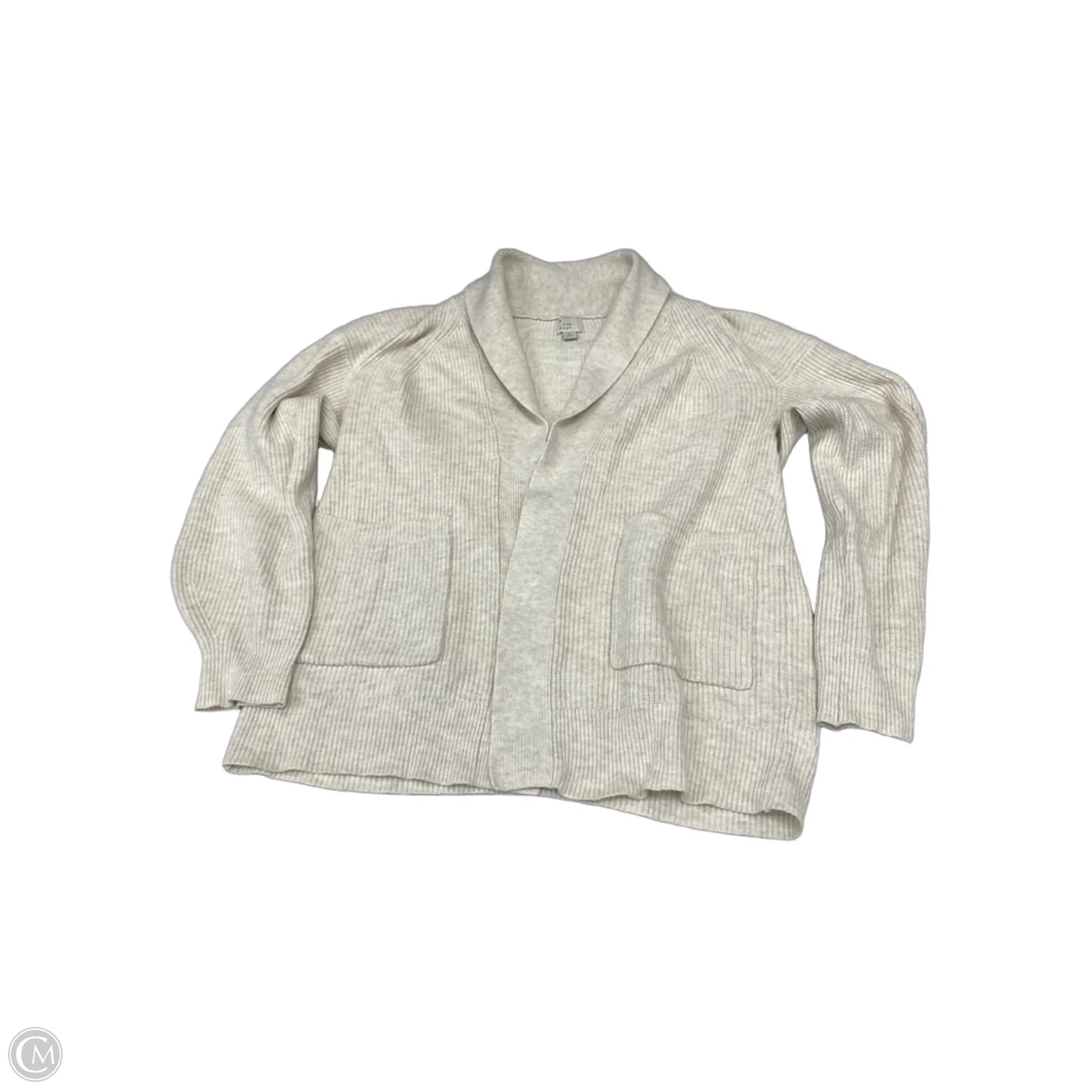 Sweater Cardigan By A New Day In Beige, Size: S