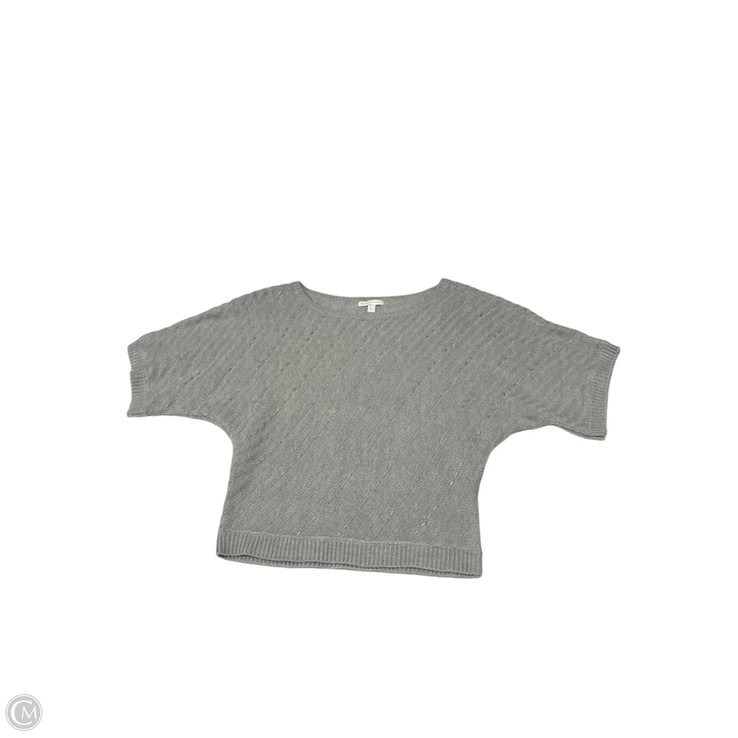 Sweater Short Sleeve By New York Jean Company In Grey, Size: Xs