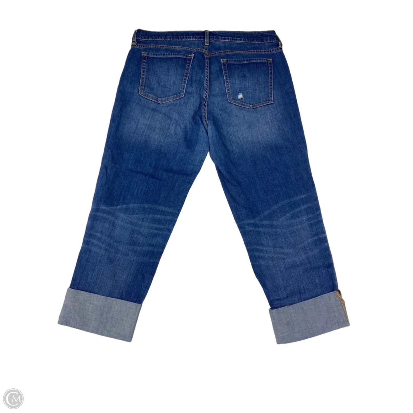Jeans Cropped By Gap In Blue Denim, Size: 12