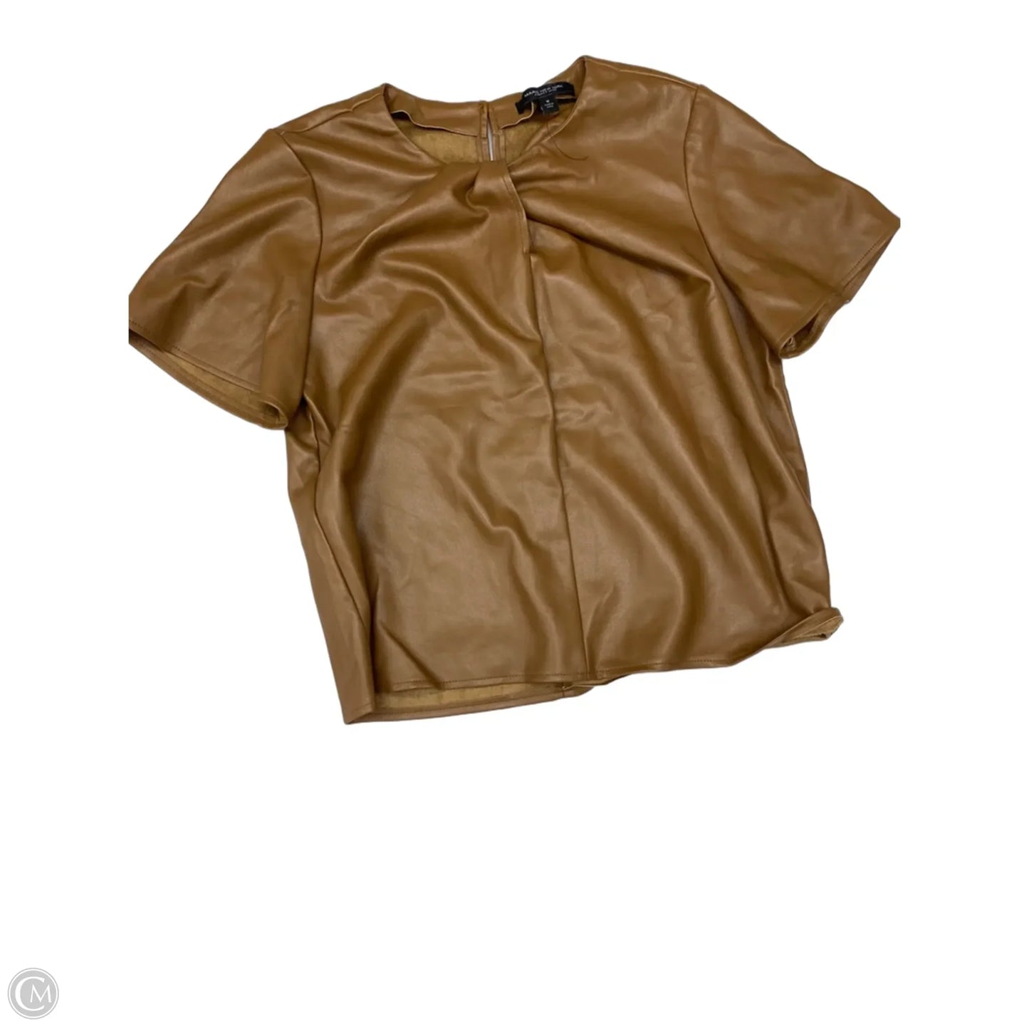 Top Short Sleeve By Marc New York In Brown, Size: M