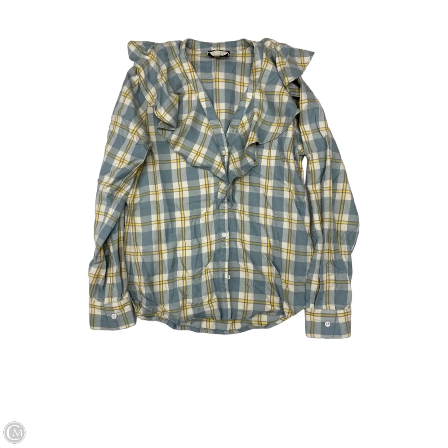 Top Long Sleeve By Tuckernuck In Plaid Pattern, Size: S