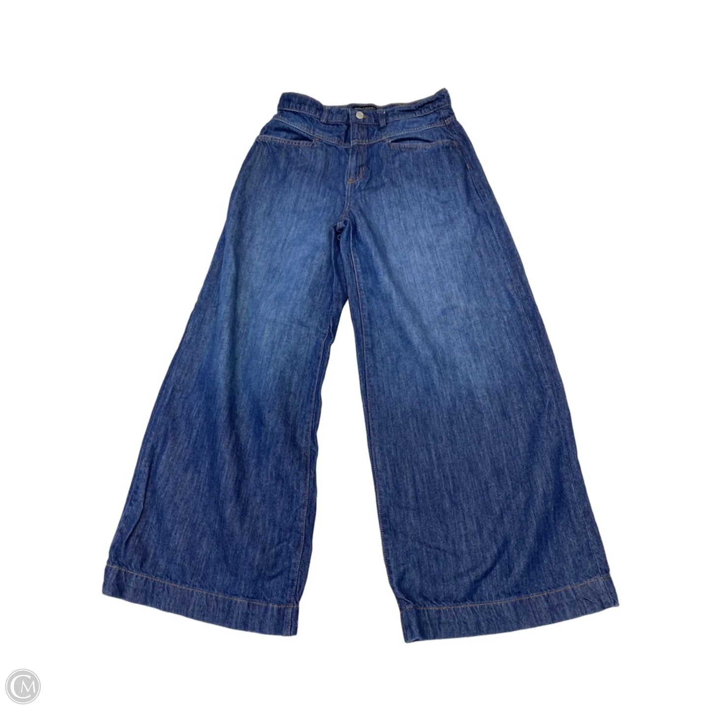 Jeans Wide Leg By Banana Republic In Blue Denim, Size: 8