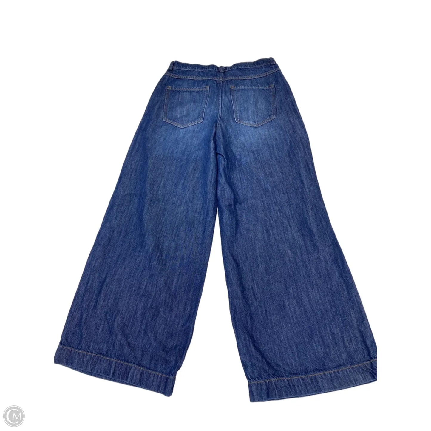 Jeans Wide Leg By Banana Republic In Blue Denim, Size: 8