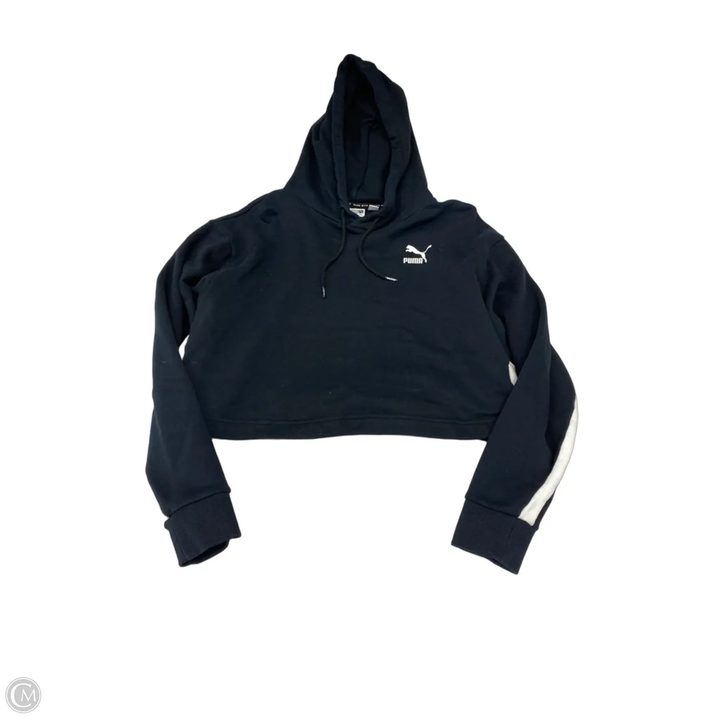 Athletic Sweatshirt Hoodie By Puma In Blue & White, Size: S