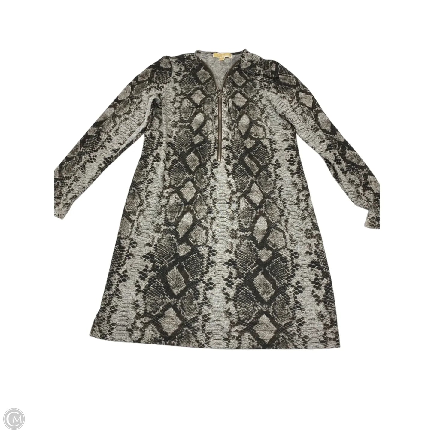 Dress Designer By Michael Kors In Snakeskin Print, Size: L