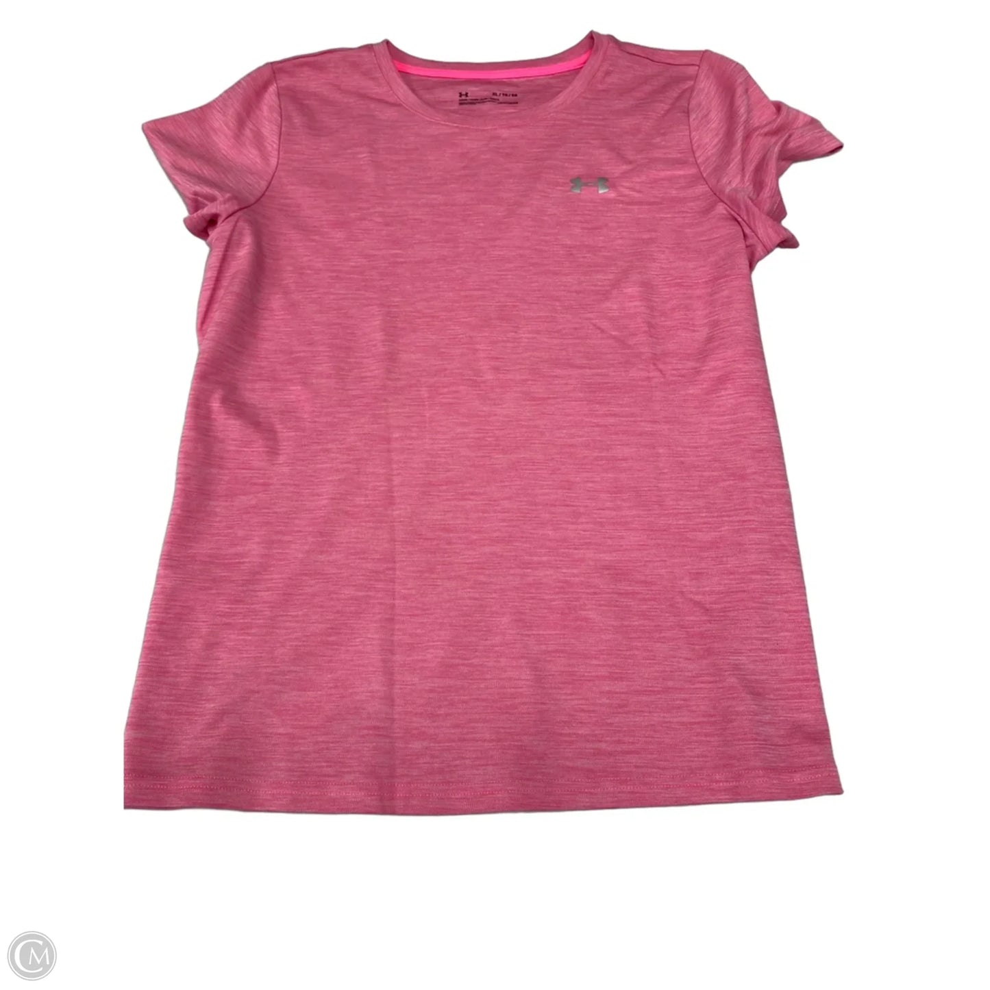 Athletic Top Short Sleeve By Under Armour In Pink, Size: Xl