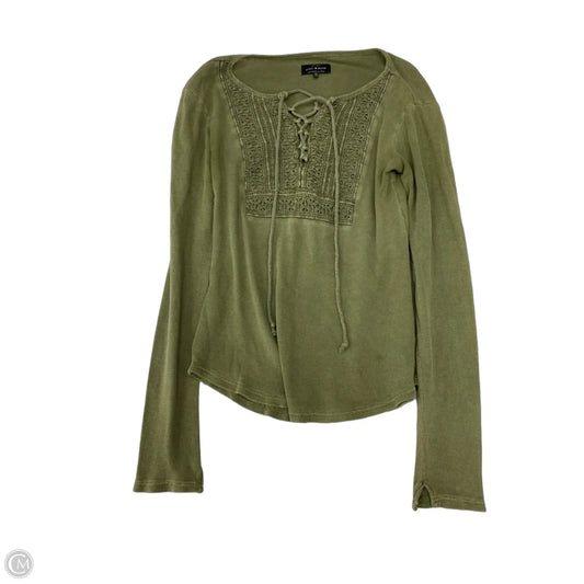 Top Long Sleeve By Lucky Brand In Green, Size: M