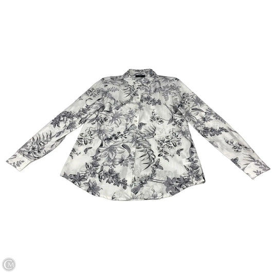 Blouse Long Sleeve By T Tahari In Black & White, Size: S