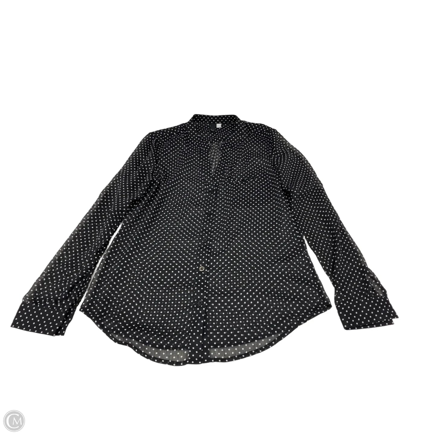 Blouse Long Sleeve By Kut In Black & White, Size: S